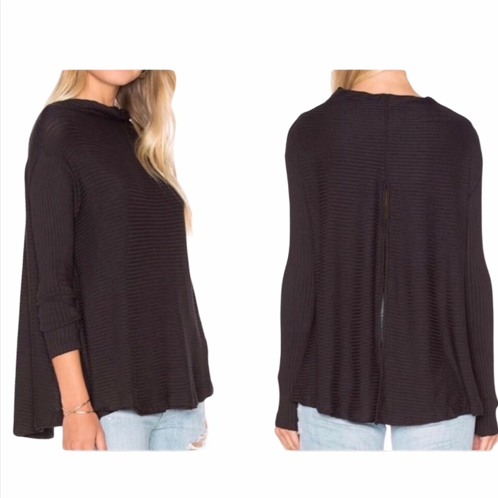 Free People lover ribbed split back top - Picture 1 of 6